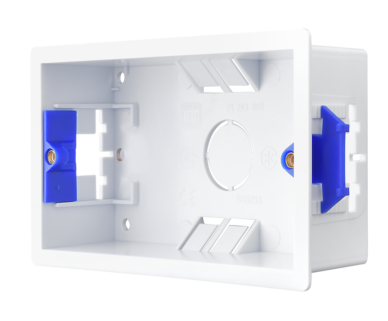 BG Electrical Contractor - Double Rectangluar Dry Lining Box, 35mm