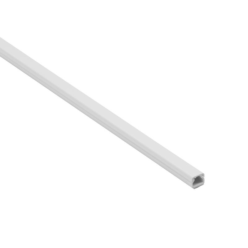 D-Line Trunking - 10x8mm White 2m Self Adhesive Box Trunking Length