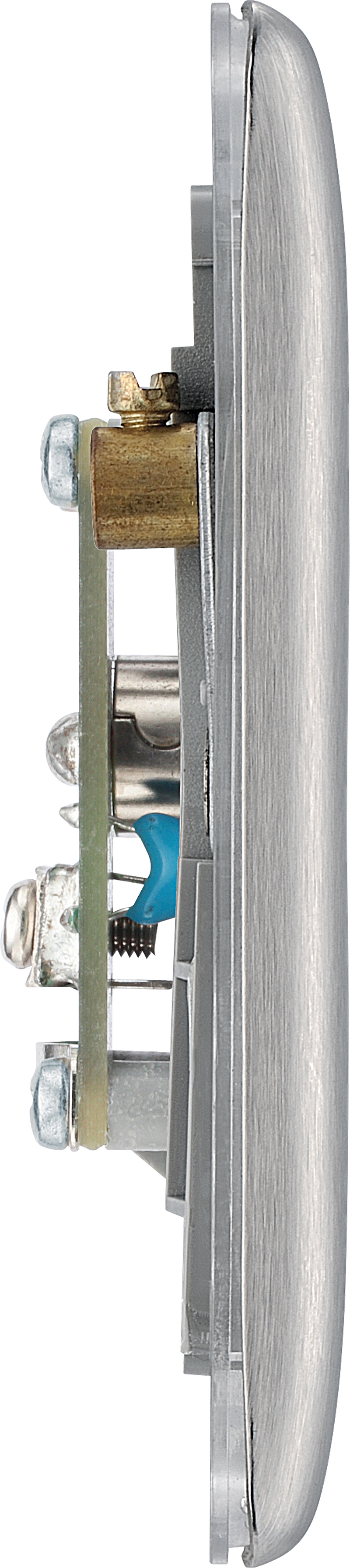 BG Electrical Nexus Metal Brushed Steel - Single, isolated, co-axial