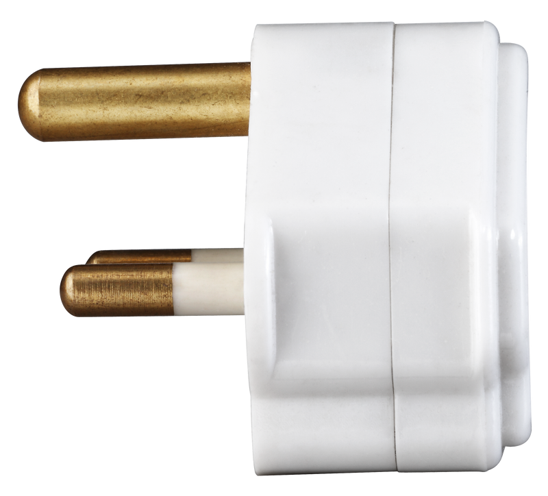 Masterplug Basic - Round Pin, 2A, White