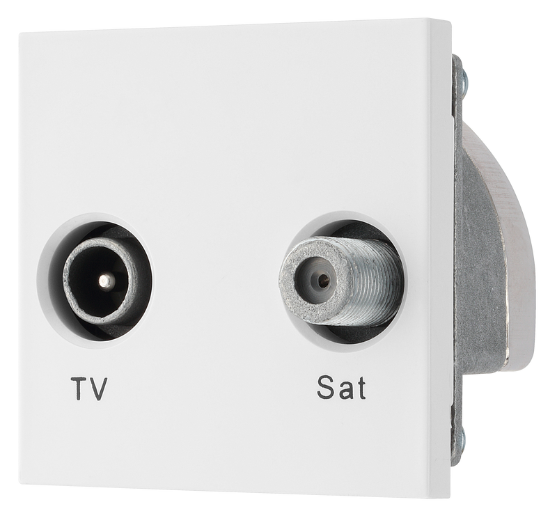 BG Electrical Euro Module - TV and satellite - IEC male radio IEC female