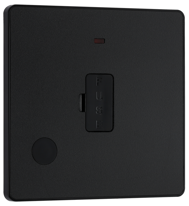 BG Electrical Evolve Matt Black - Unswitched and fused