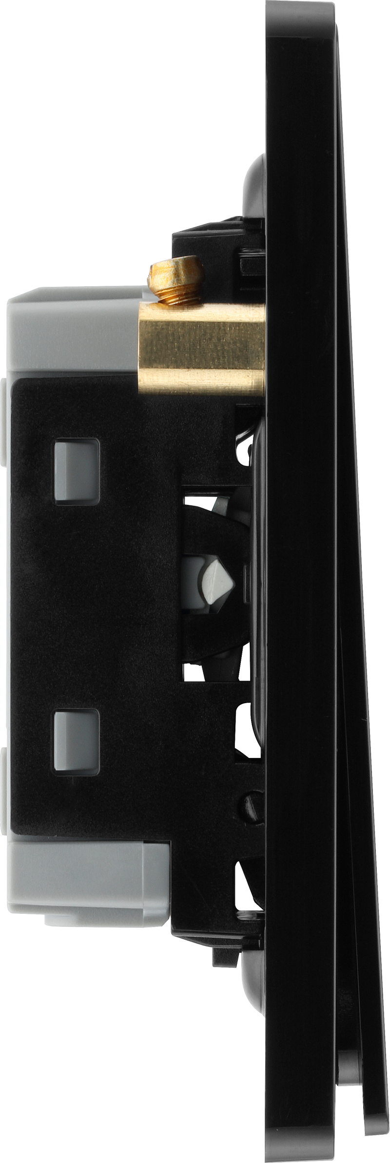 BG Electrical Evolve Matt Grey - Double, 2 way switch, edge rocker