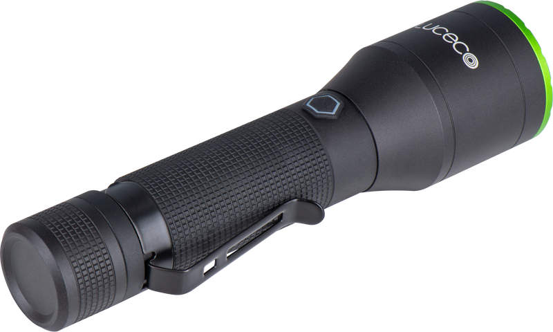 Luceco Hand Torch - Multi Focus LED Hand Torch, USB-C Rechargeable, Inspection Light, 3 Lighting Modes, IP44, 9W, 1000lm, 6500K