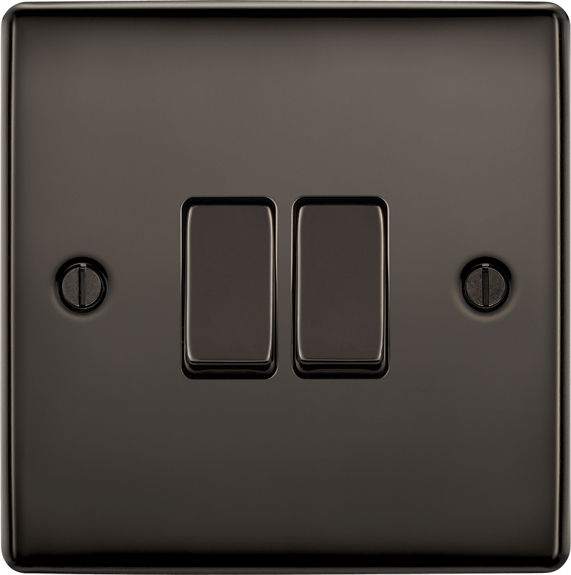 BG Electrical Nexus Metal Black Nickel - Double, 2 way switch