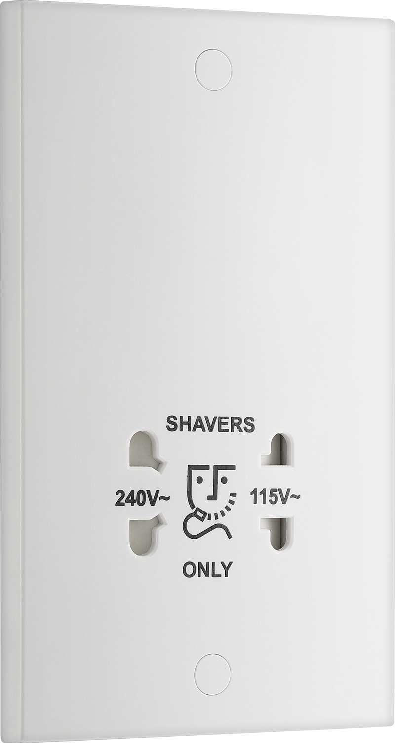 BG Electrical 900 Series - 115/240V dual voltage shaver socket