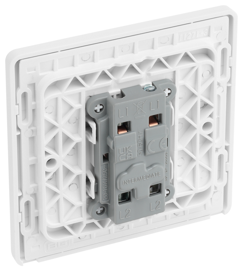 BG Electrical Evolve Brushed Steel - Intermediate switch
