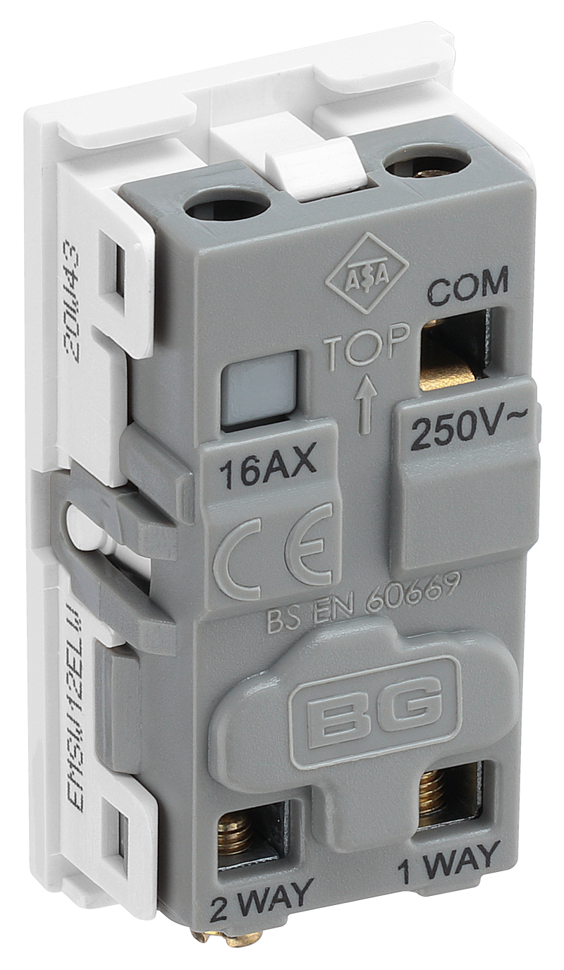BG Electrical Euro Module - 20 AX 2 way, key switch, emergency lighting