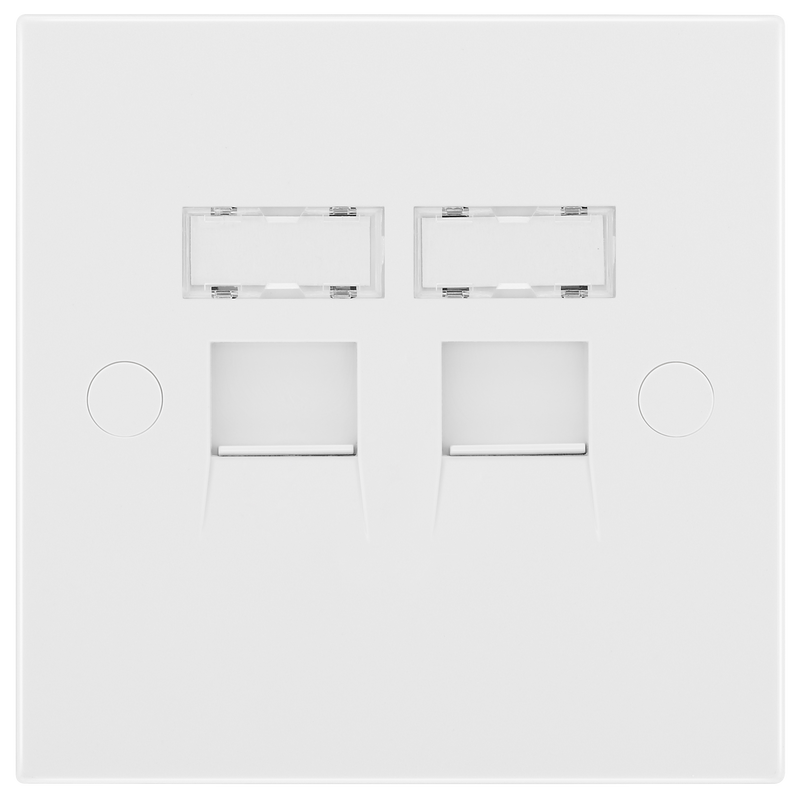 BG Electrical 900 Series - Double, RJ45 data socket (screw)