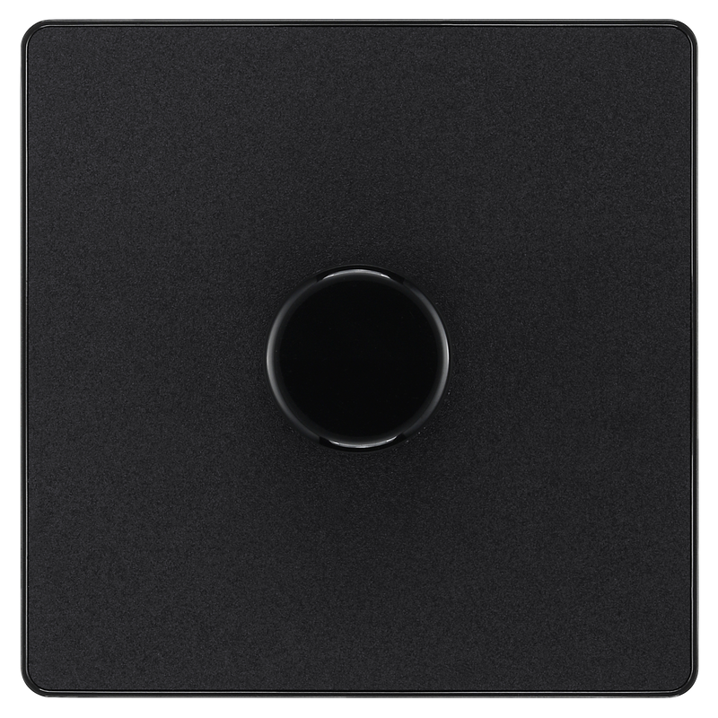 BG Electrical Evolve Matt Black - Single, 2 way push 200W