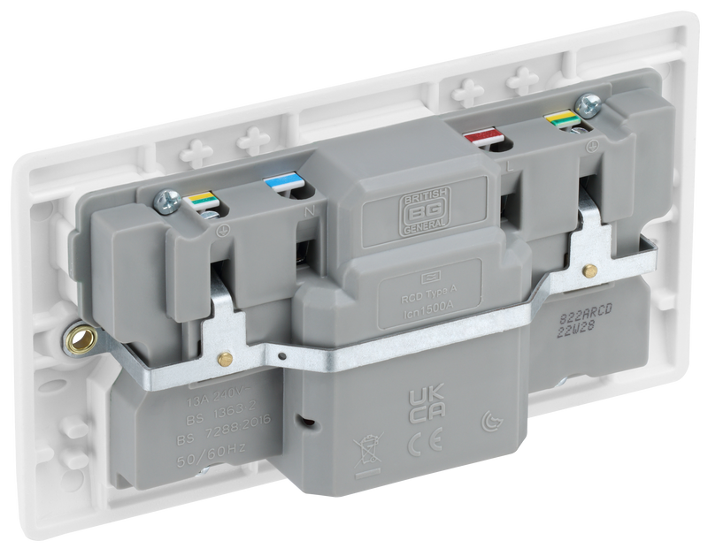 BG Electrical 800 Series - Double switched, with RCD