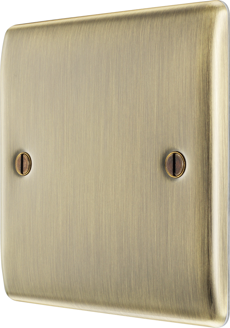 BG Electrical Nexus Metal Antique Brass - Single, blank plate