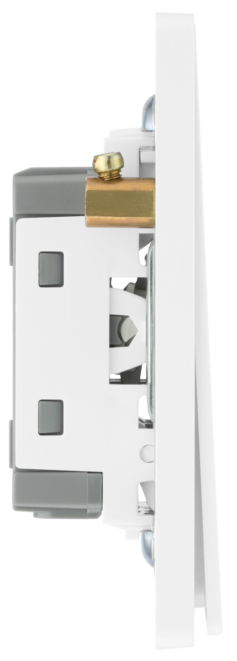 BG Electrical Evolve Pearlescent White - Double, 2 way switch, edge rocker