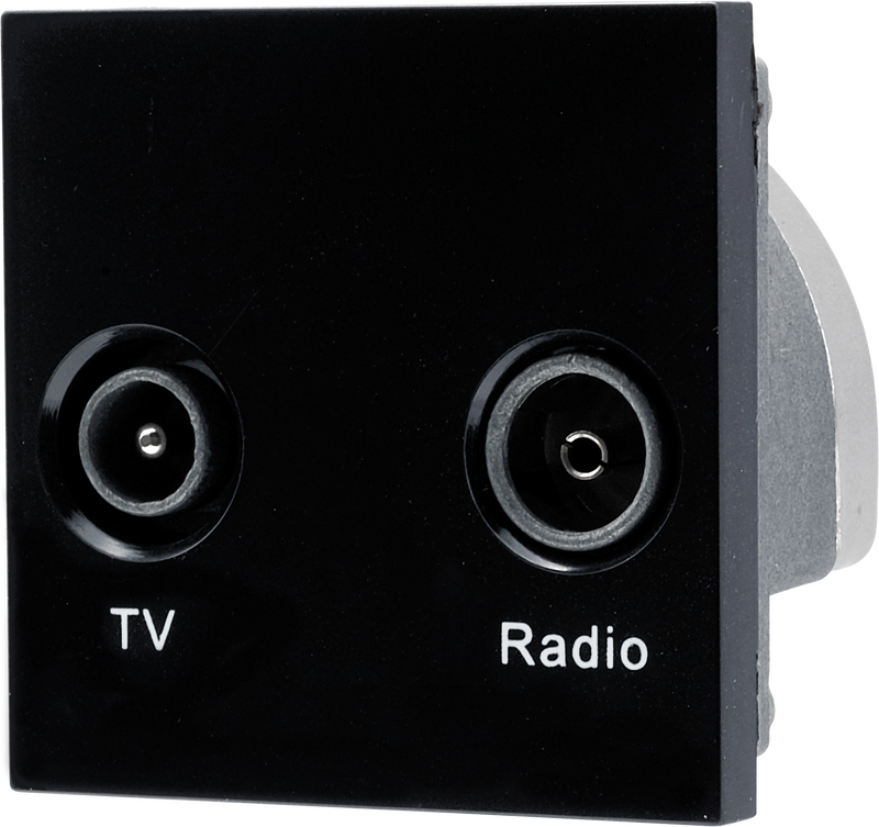 BG Electrical Euro Module - TV and radio - TV IEC male radio IEC female