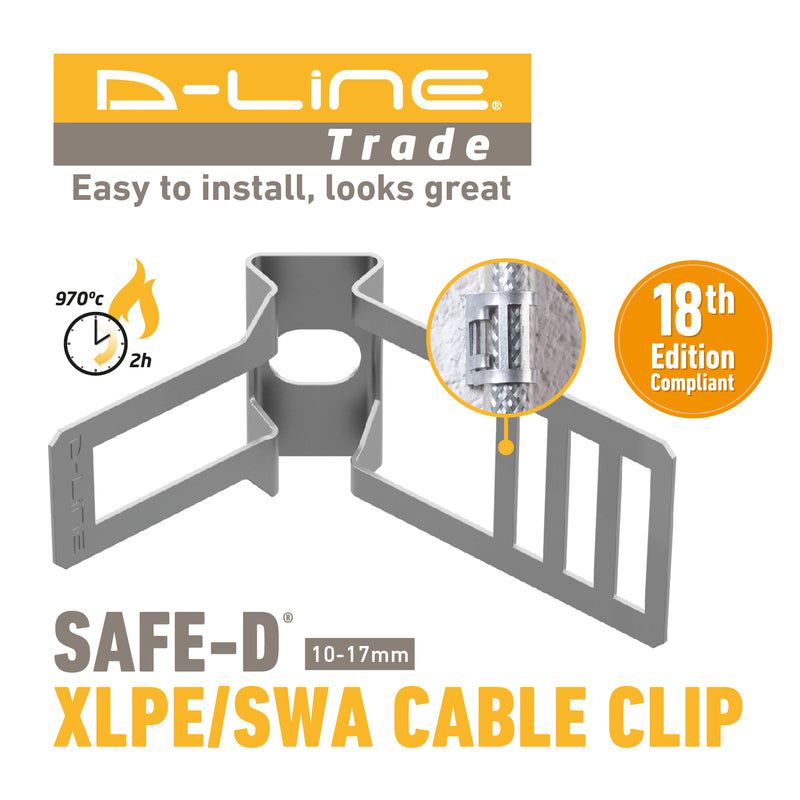 D-Line Fire Clip - Adjustable Cable Clip 10-17mm - Galv. (Pack of 100)