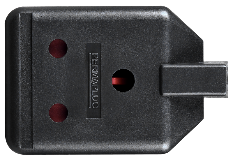 Masterplug Work - 1 Socket, 15A, Black