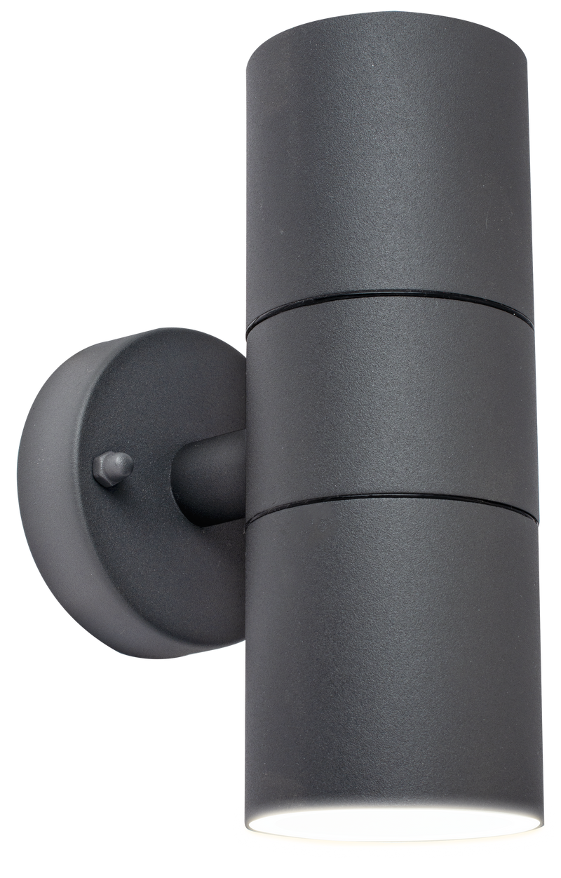 Luceco Azurar Wall Light - Exterior decorative up / down wall light GU10 finished in slate grey