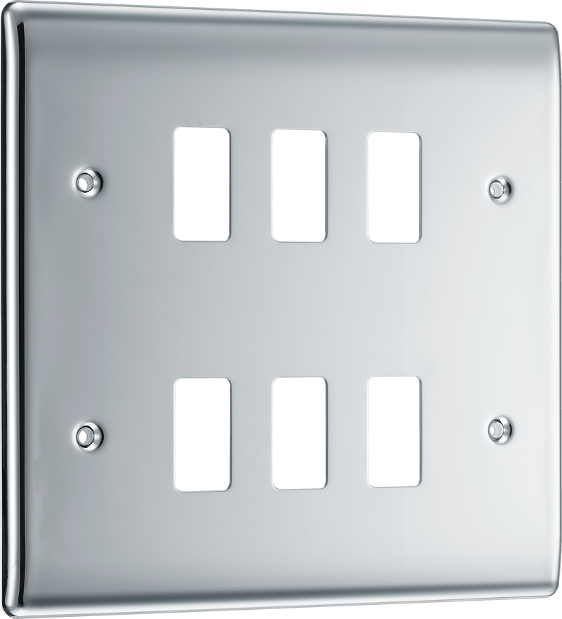 BG Electrical Grid - 6 module, square