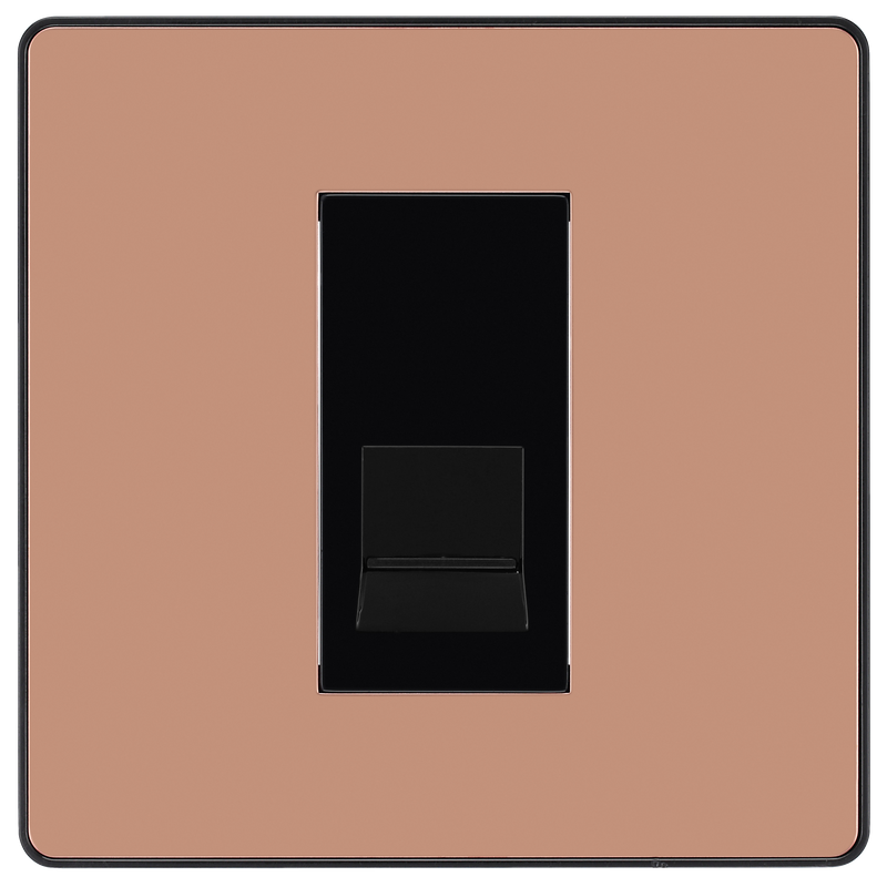 BG Electrical Evolve Polished Copper - Single, telephone socket, secondary