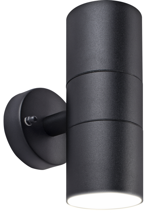 Luceco Azurar Wall Light - Exterior decorative up / down wall light GU10 finished in black