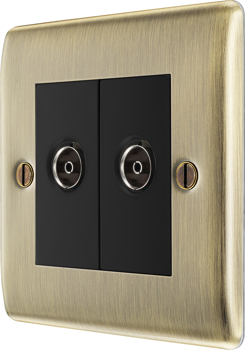 BG Electrical Nexus Metal Antique Brass - Double isolated, co-axial