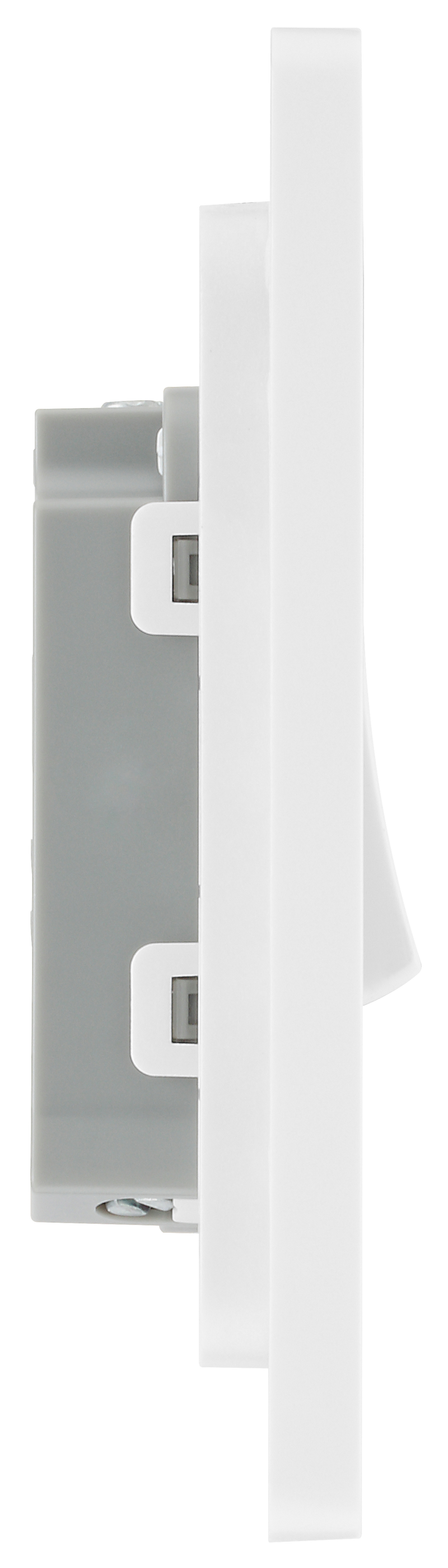 BG Electrical Evolve Pearlescent White - Single, bell push switch