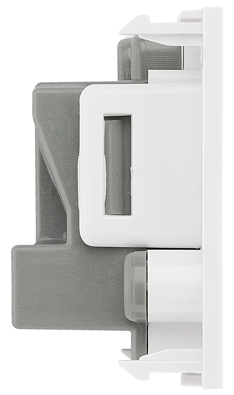 BG Electrical Euro Module - 5A round pin, unswitched socket