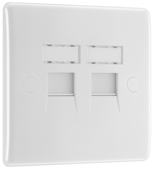 BG Electrical 800 Series - Double, RJ45 data socket (screw)