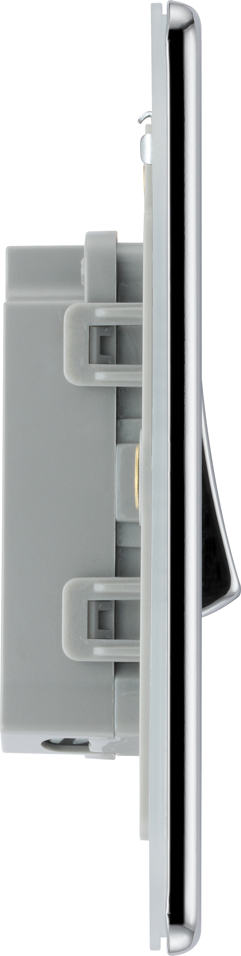BG Electrical Flatplate Screwless Polished Chrome - Single, 2 way switch
