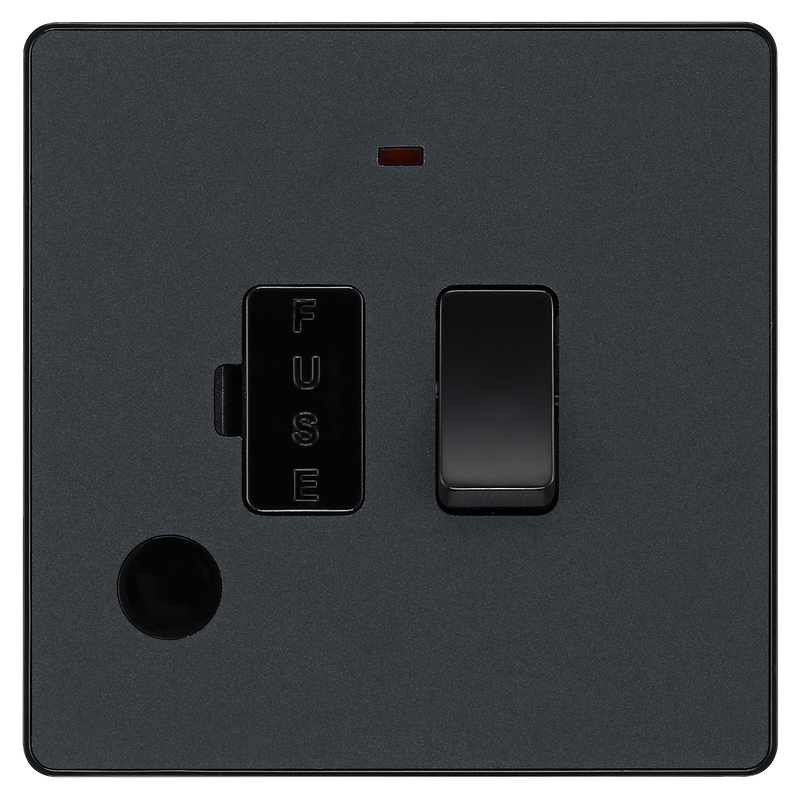 BG Electrical Evolve Matt Grey - Switched and fused with indicator
