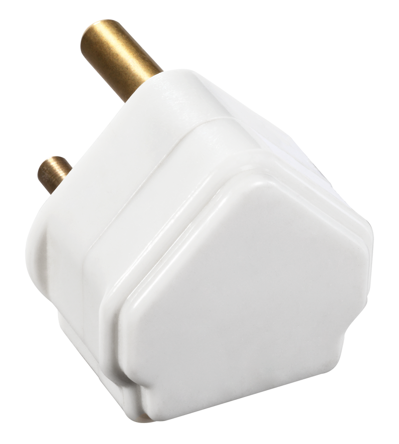 Masterplug Basic - Round Pin, 2A, White