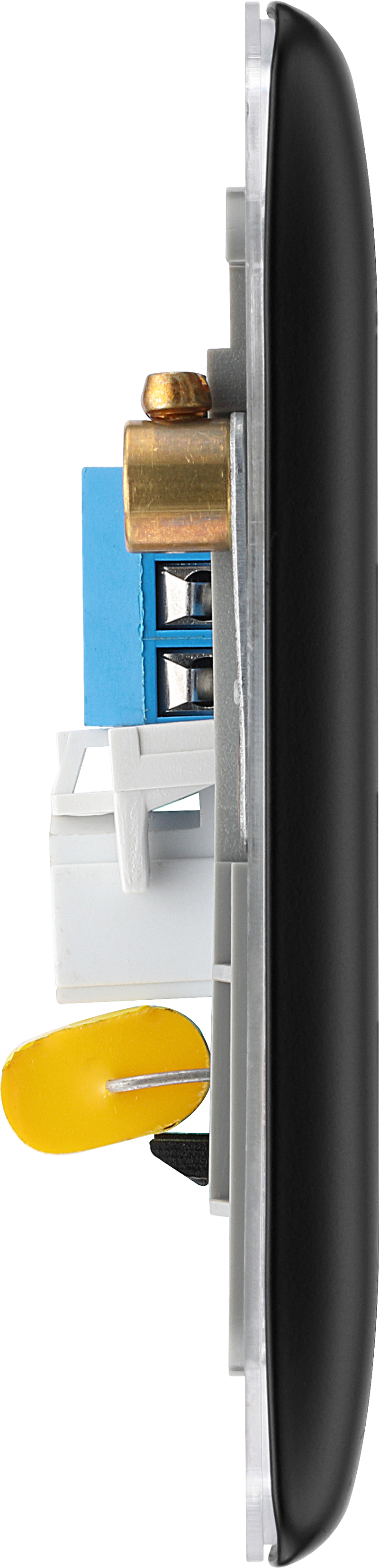 BG Electrical Nexus Metal Matt Black - Single, telephone socket, master