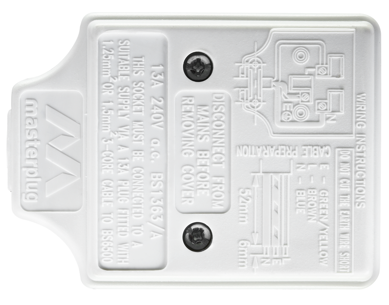 Masterplug Basic - 1 Socket, 13A, White