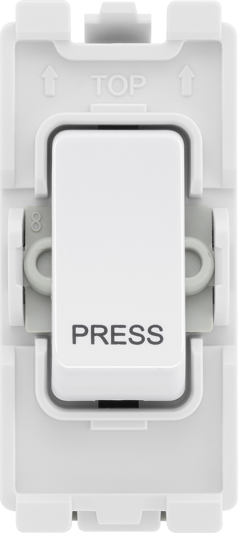 BG Electrical Grid - 1 way, retractive, printed PRESS (EVOLVE WHITE)