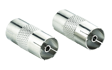 Ross Cable Accessories - Coaxial cable couplers (2 pack, nickel)