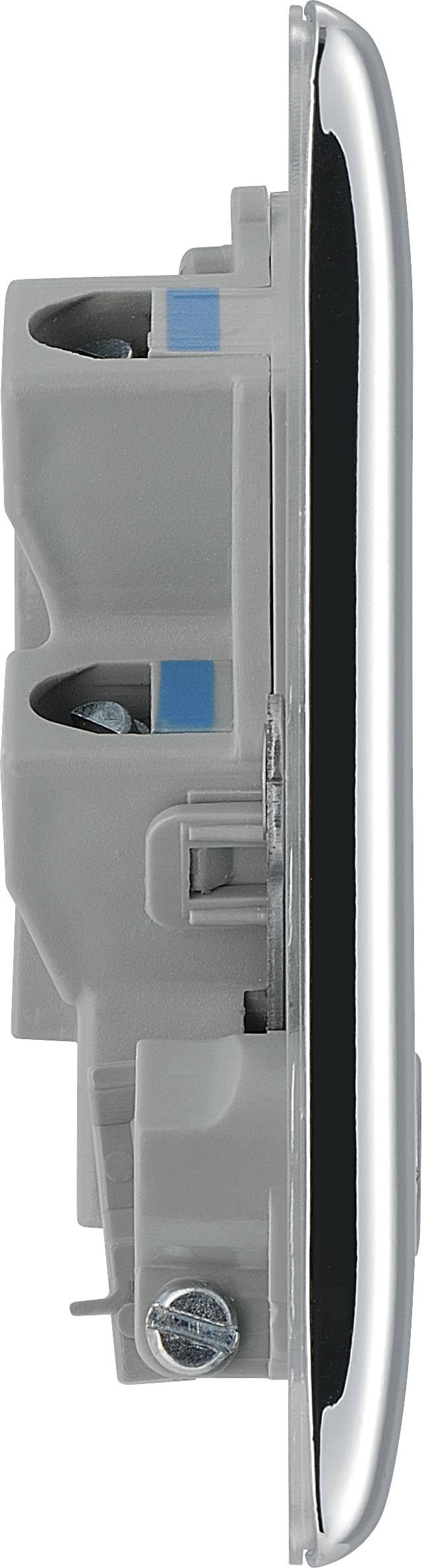 BG Electrical Nexus Metal Polished Chrome - Unswitched and fused with flex outlet