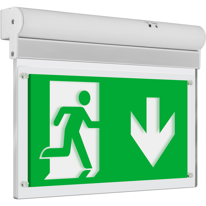 Luceco Exit Blade - Decorative exit blade self-test with down legend