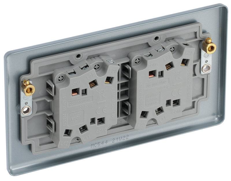 BG Electrical Metal Clad - Quadruple, 2 way switch
