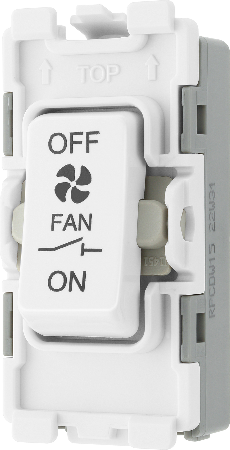 BG Electrical Grid - 3 pole fan isolator (EVOLVE WHITE)