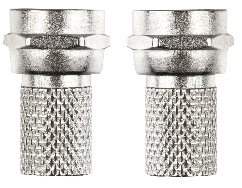 Ross Cable Accessories - Satellite F-Sat cable plugs (2 pack, nickel)