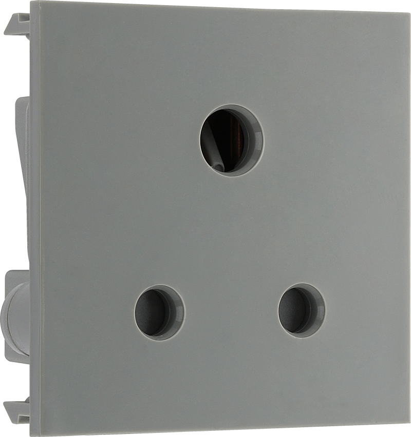 BG Electrical Euro Module - 5A round pin, unswitched socket