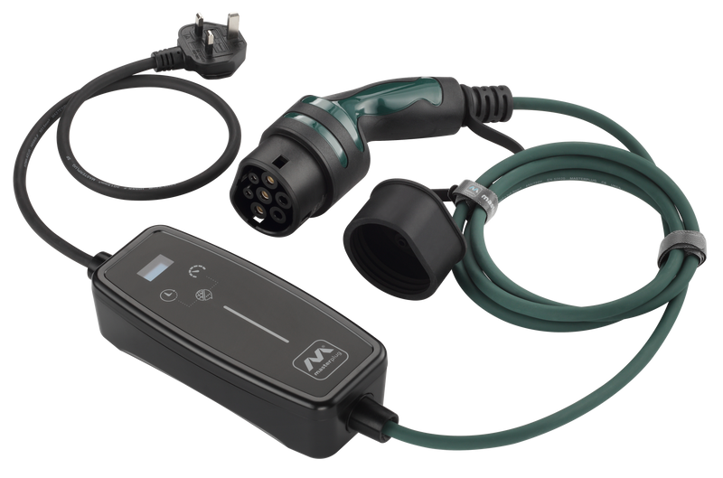 Masterplug EV - Mode 2, 3m Charging Cable, 3 Pin Plug to Type 2