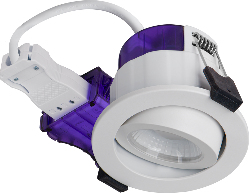 Luceco Ftype Ultra - FType Ultra Fire Rated Downlight 4W/6W 690lm Power Change & CCT Change 3000K / 4000K Dim2Warm IP20 White - Adjustable