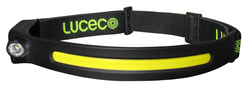 Luceco Head Torch - Flexable Headtorch with Motion Sensor 350lm+150lm USB Rechargeable