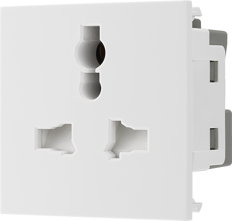 BG Electrical Euro Module - Universal unswitched socket