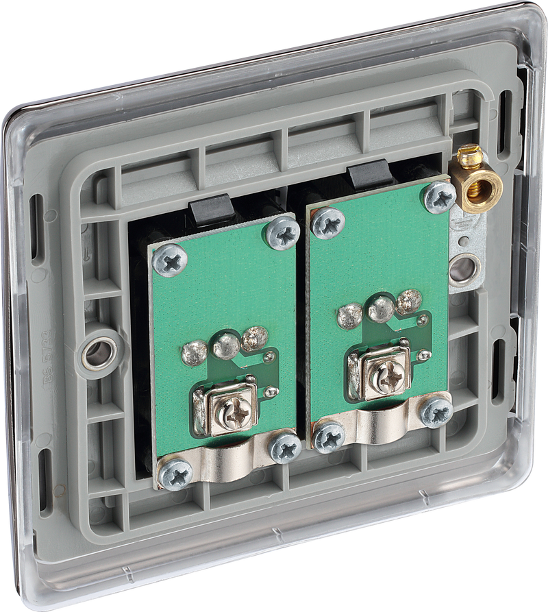 BG Electrical Nexus Metal Black Nickel - Double, isolated, co-axial