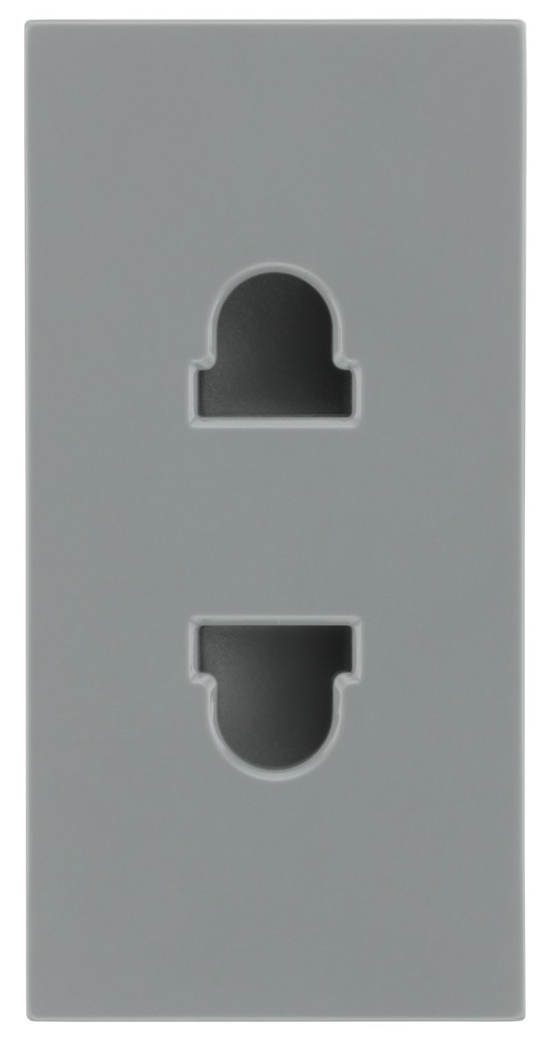 BG Electrical Euro Module - 16A 2 pin, unswitched socket