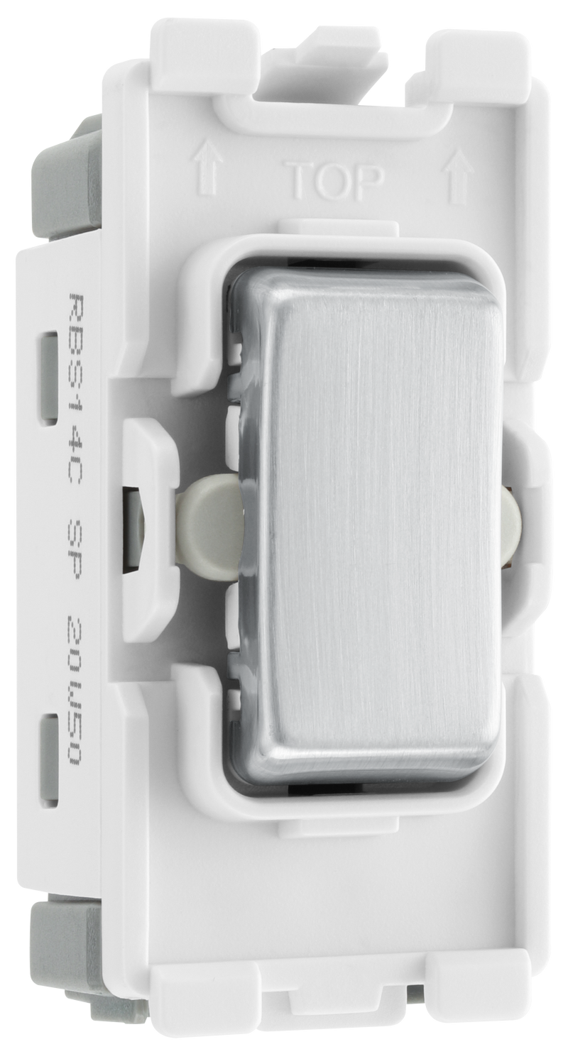 BG Electrical Grid - 2 way, retractive, printed PRESS, centre off