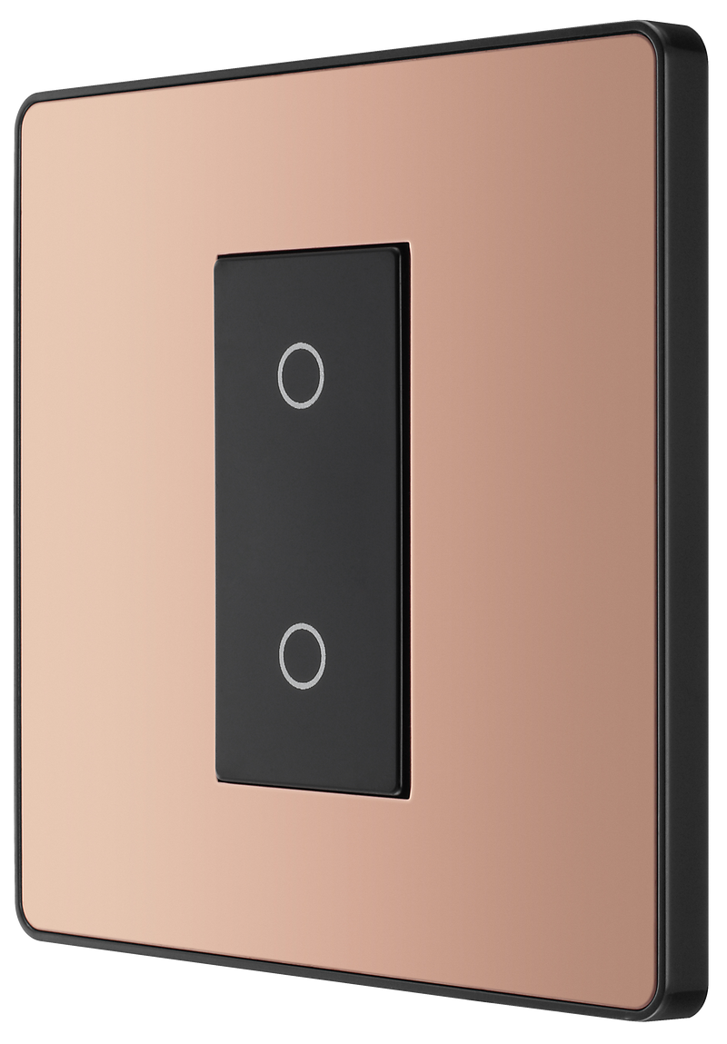BG Electrical Evolve Polished Copper - Single, 2 way touch, 200W, secondary