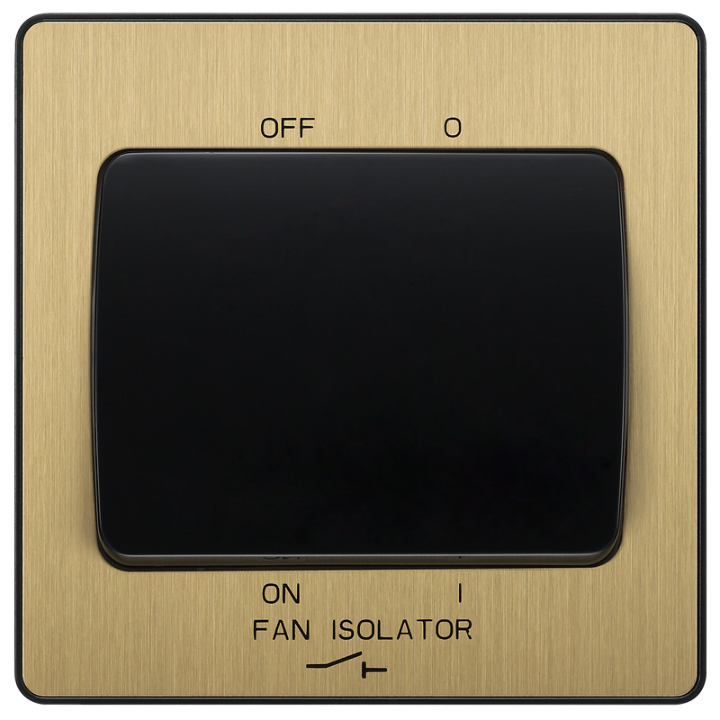 BG Electrical Evolve Satin Brass - Triple pole fan isolator